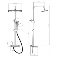 Душевая система ESKO STT3054Black черный