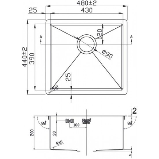Мойка кухонная Zorg Light ZL R 480440