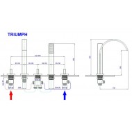Смеситель на борт ванны Royal Bath Triumph хром RB501