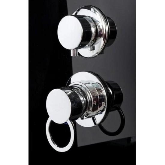Душевая кабина AvaCan BM4510 с электрикой BLACK 100x100 см
