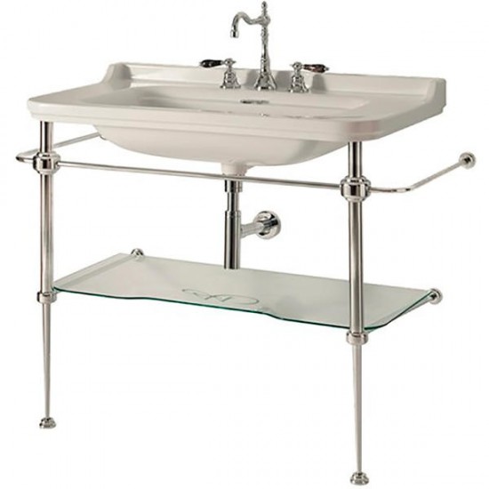 Раковина Kerasan Waldorf 4144K1bi/cr*3 Белая 120 см