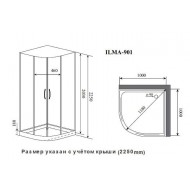 Душевая кабина Timo Premium Ilma Black ILMA-901 B 100 x 100 см
