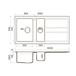 Мойка кухонная Omoikiri Kitagawa 100-2-GB графит