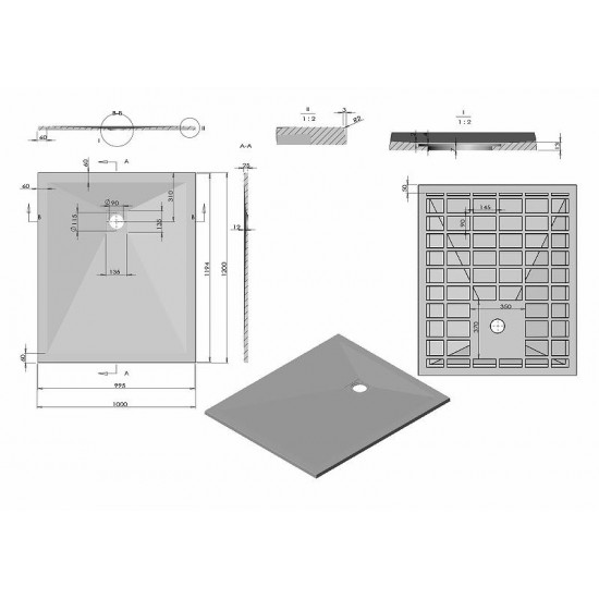 Душевой поддон Vincea VST-4SR1012A 120x 100 см
