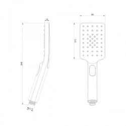 Лейка душевая Lemark LM8123GM 3-функциональная