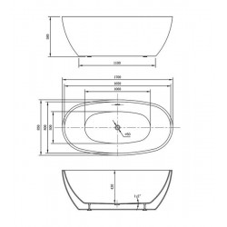 Акриловая ванна Vincea VBT-404-1700 170 x 85 см