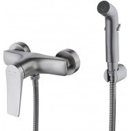 Гигиенический душ со смесителем Lemark Bronx LM3718GM графит
