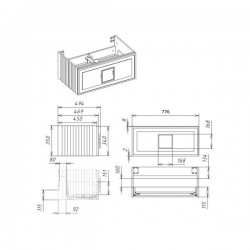 Тумба под раковину La Fenice Cubo FNC-01-CUB-G-80C 80 см