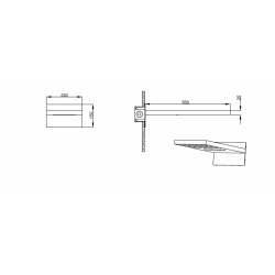 Верхний душ Boheme Fusion 419-2-CB с каскадом брашированная медь