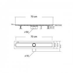 Душевой лоток Vincea Optima SAY.601.70.P.DUZ 70 см