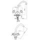 Смеситель для кухни BOOU BA5333-8F-B723 хром