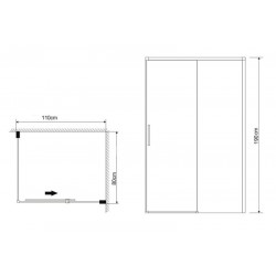 Душевой уголок Grossman Fly1 GR-D110-P80Fl1 110x80см хром/прозрачное