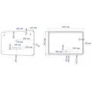 Зеркало с подсветкой Art&Max Genova 120x80см чёрный AM-Gen-1200-800-DS-F