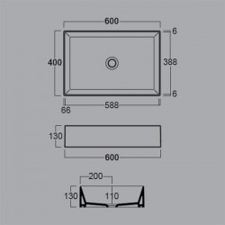 Раковина SIMAS AGILE AG60 bi matt белая 60 см
