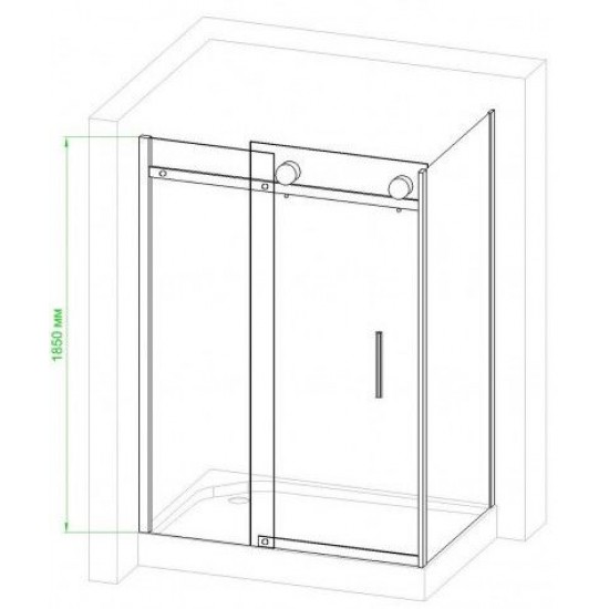 Душевой уголок Royal Bath 120x90см левый хром RB9012B-L
