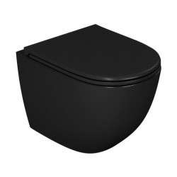 Унитаз подвесной D&K Matrix DT1396025 безободковый чёрный