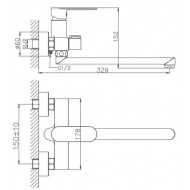 Смеситель для ванны Haiba HB22590 белый