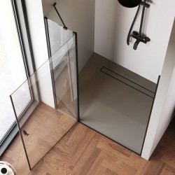 Душевая дверь AM.PM Sunny W87G-120-1P-BT прозрачное стекло профиль черный 120x190