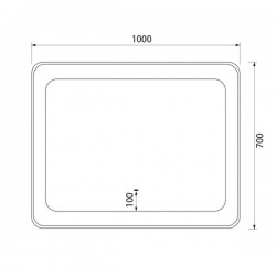 Зеркало с подсветкой IDDIS Esper ESP1000i98 100см белый матовый