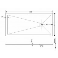 Душевой поддон Grossman Strong GR-S180120Q 120x80см белый