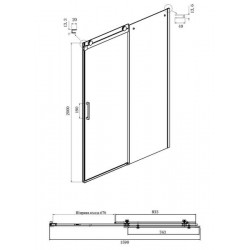 Душевой уголок Ambassador Benefit 19021105HX-120HX 160x120см хром/прозрачное