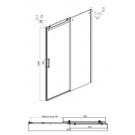 Душевой уголок Ambassador Benefit 19021202HB-100HB 130x100см чёрный/прозрачное