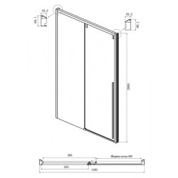 Душевой уголок Ambassador Intense 110021101IX-80IX 120x80см хром/прозрачное
