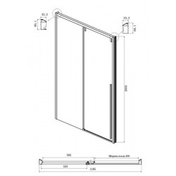 Душевой уголок Ambassador Intense 110021101IX-90IX 120x90см хром/прозрачное
