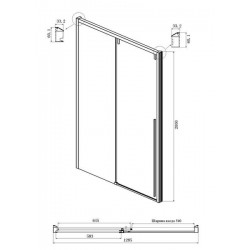 Душевой уголок Ambassador Intense 110021102IX-110IX 130x110см хром/прозрачное