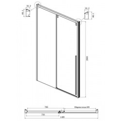 Душевой уголок Ambassador Intense 110022205IBB-110IBB 160x110см чёрный/тонированное