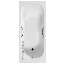 Ванна чугунная Vinsent Veron Aura VAU1707542H 170x75см с отверстиями для ручек