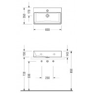 Раковина Serel Minimal 2046TXS110H 60см белый