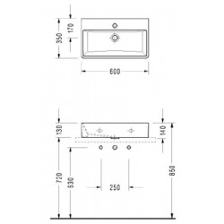 Раковина Serel Minimal 2046TXS110H 60см белый