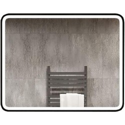 Зеркало с подсветкой Art&Max Genova 120x80см чёрный AM-Gen-1200-800-DS-F