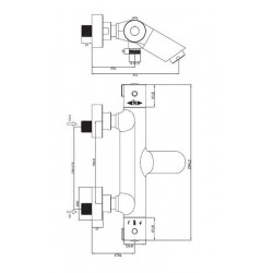 Смеситель для ванны ESKO Mikros T3054 хром