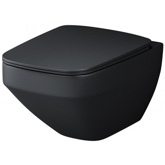 Унитаз подвесной Am.Pm Inspire 2.0 FlashClean с сиденьем микролифт чёрный матовый C50A1700MBSC