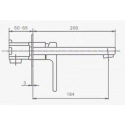 Встраиваемый смеситель для раковины Raglo R30.11.06 чёрный