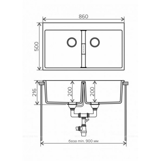 Мойка кухонная Tolero Loft TL-862 474001 сафари