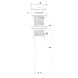 Донный клапан для раковины D&K DC9001 хром