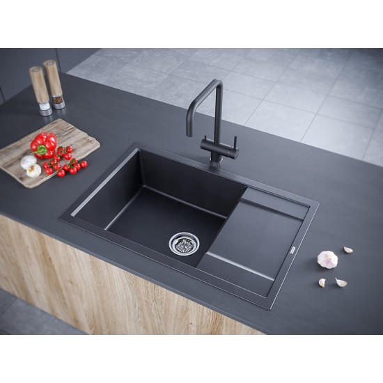 Мойка кухонная Paulmark Flugen PM317850-BL чёрный