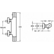 Смеситель для душа Jacob Delafon Metro E24394-CP
