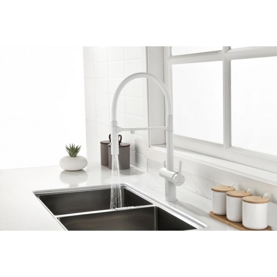 Смеситель для кухни Paulmark Gravity Gr213188-431 белый матовый
