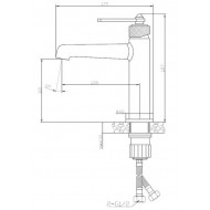 Смеситель для раковины ESKO Bangkok Gun metal BG26GM графит