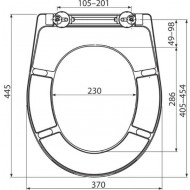 Сиденье для унитаза AlcaPlast Duroplast быстросъемное A602