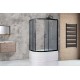 Душевой уголок Royal Bath BK 120x80см правый чёрный RB8120BK-C-BL-R