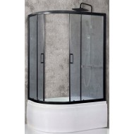 Душевой уголок Royal Bath BK 120x80см правый чёрный RB8120BK-C-BL-R