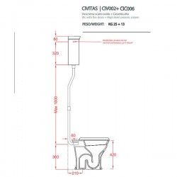 Бачок для унитаза Artceram Civitas CIC006 03 00 черный