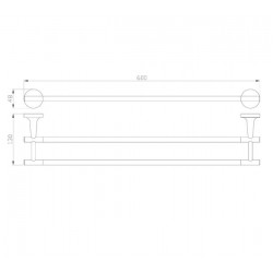 Вешалка для полотенец Wonzon & Woghand Simple WW-6511 хром