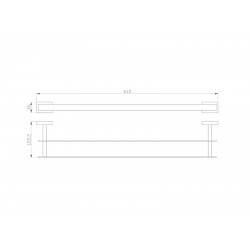Вешалка для полотенец Wonzon & Woghand Flat WW-9711-60CM хром