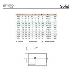 Душевой поддон Starohome Solid 1237431 90x80см белый матовый